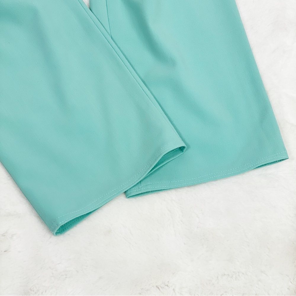 Vince Camuto Flat Front Trousers Straight Leg Pants Seafoam Green 12 - Picture 5 of 10